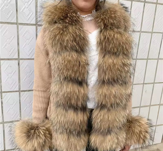 ‘Fiera’ fox fur cardigan