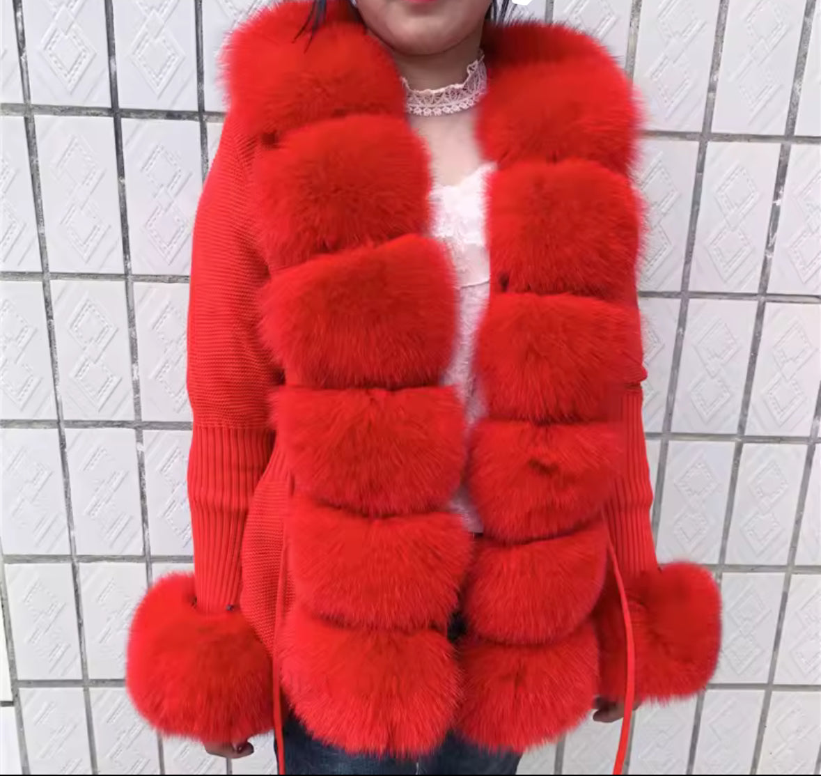 ‘Fiera’ fox fur cardigan