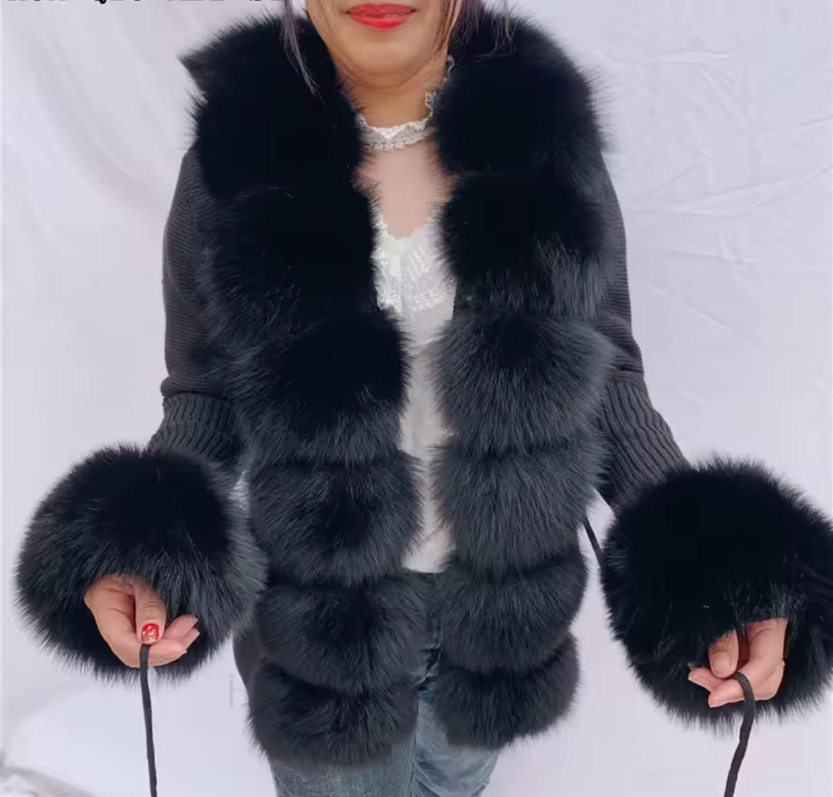 ‘Fiera’ fox fur cardigan
